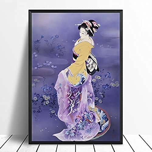 Направи си САМ 5D Диамантена Живопис Комплекти Японското Кимоно Гейша Красотата на Кръгла брилянтен Бродирана Картина на
