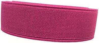 Макара еластична лента за плетене и шиене ширина 1 сантиметър и дължина 10 ярда с висока еластичност (розово-червен)