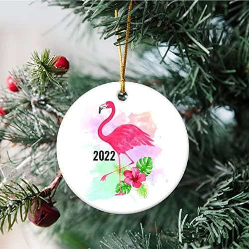 Розово Фламинго 2022 Украшение Фламинго Коледен Орнамент Детски Коледен Орнамент за Украса на Елхата Подарък за Деца