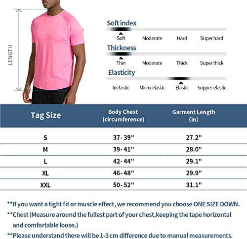 Мъжки Спортни Ризи Бързосъхнеща Спортна Тениска с къс Ръкав за Бягане във фитнеса
