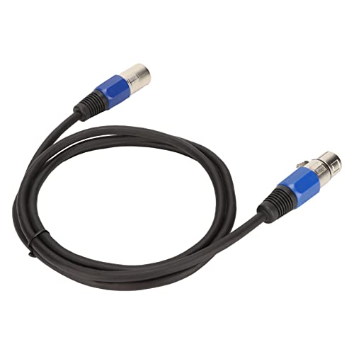 Микрофон кабел KUIDAMOS XLR за мъже и жени, Микрофон, кабел XLR с дължина 1,5 м с 3-контактни части за свързване, от Чиста мед PVC, Посеребренный DMX лампи, Микшерных дистанционни