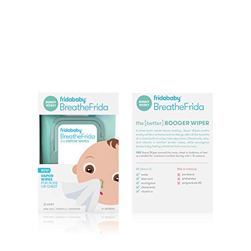 Парни кърпички Breathefrida за запушване на носа или на гърдите от Фрида Baby, 30 парчета (опаковка от 2 броя)