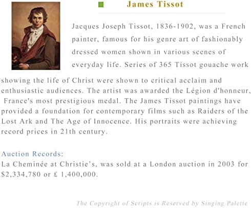 $ 80-$ 1500 Ръчно Рисувани учители, Художествени академии - 7 Художествени Картини Крокет Джеймс Жак Йозеф Тисо,