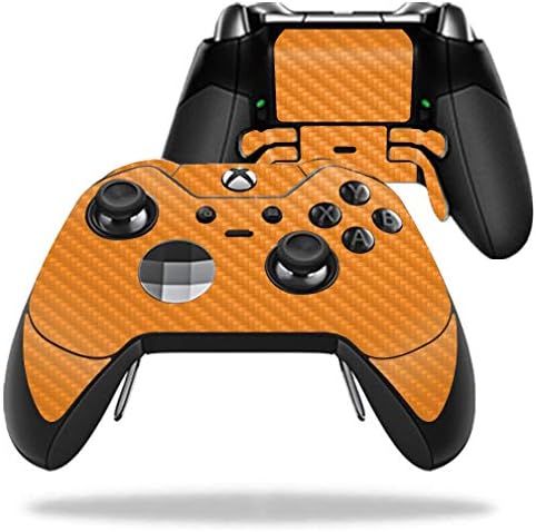 Обвивка от въглеродни влакна MightySkins контролера на Microsoft Xbox One Elite - Оранжево | Защитно, Здрава Текстурирани