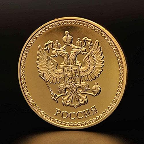 Руската Възпоменателна Монета Петър Велики Съветския Буен Пони Руски Медал с Византийски Орел Монета Златна Копие Спомен