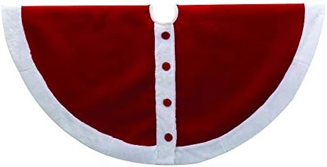 48-Инчов Червено-Бял Костюм на Дядо Коледа Kurt S. Adler Design Treeskirt Пола под формата на Дърво, Мулти