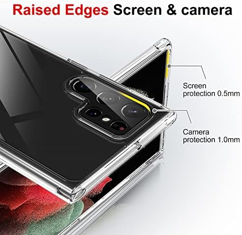 Защитното фолио на ISKRA [2 1], предназначена за Samsung Galaxy S22 Ultra Case, Бистра, със защитно фолио от закалено