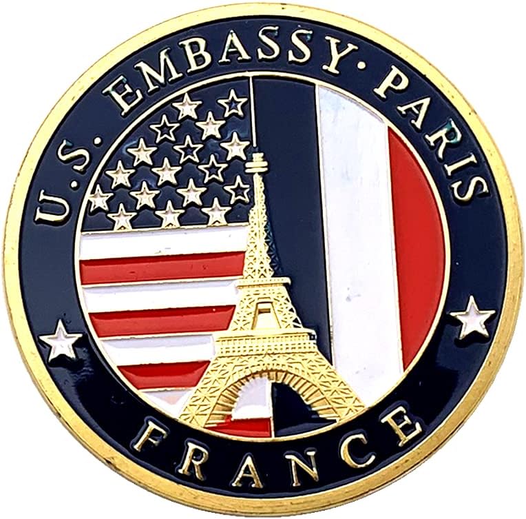 Съединените Щати във Франция-Айфеловата кула в Париж Любов Златни Възпоменателни монети, Колекционерски монети, Златни монети,