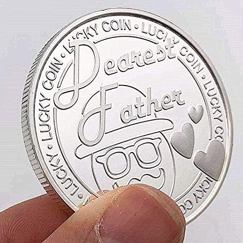 Възпоменателна Монета в чест на Деня на Бащата в Русия с Посеребренным Четырехлистным Детелина Монета Love със Защитно покритие