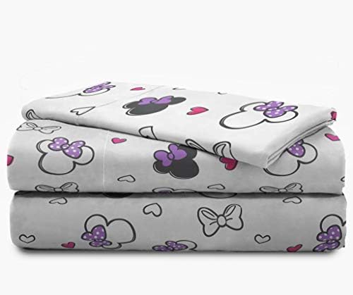 Комплект спално бельо Disney Minnie Mouse Purple Love Twin - Супер Меко и удобно детско спално бельо - Устойчиви на избледняване