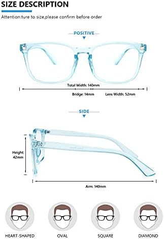 livho Сини Светозащитные очила, Очила за четене на компютър/Игри/телевизор/ Телефон за жени и Мъже, Срещу умората на