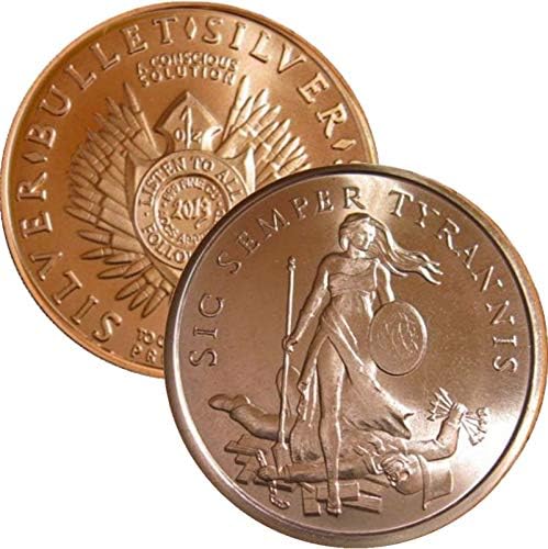 1 унция Sic Semper Tyrannis (2014) .999 Кръгла Монета от Чиста Мед /Challenge