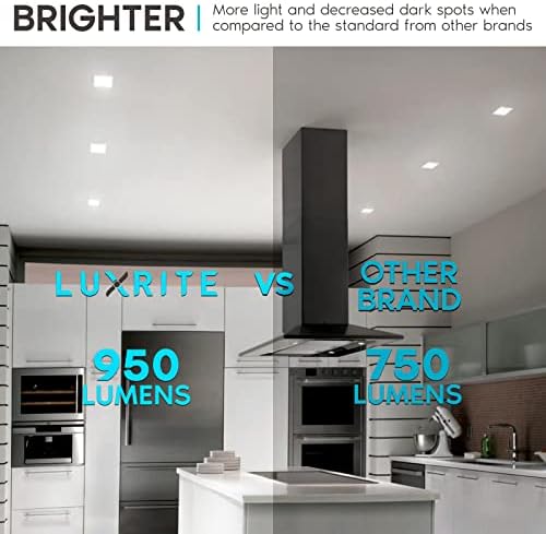 LUXRITE 4-инчов квадратни LED осветителни Can-осветителни тела, 14 W = 75 W, 5 цветови варианти 2700-5000