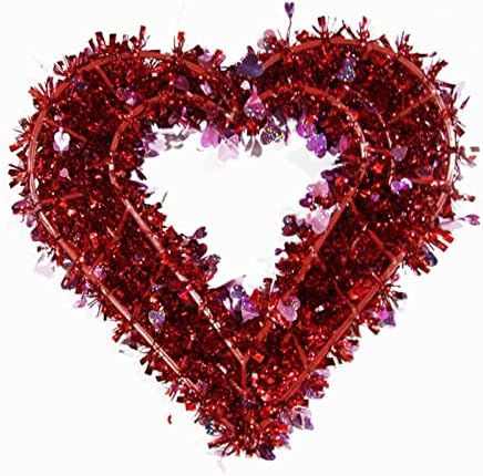Гирлянди под формата на Сърца за Деня на Св. Валентин, Мишурные Венци във формата на Сърца, Блестящ Окачен Декор за Сватба,