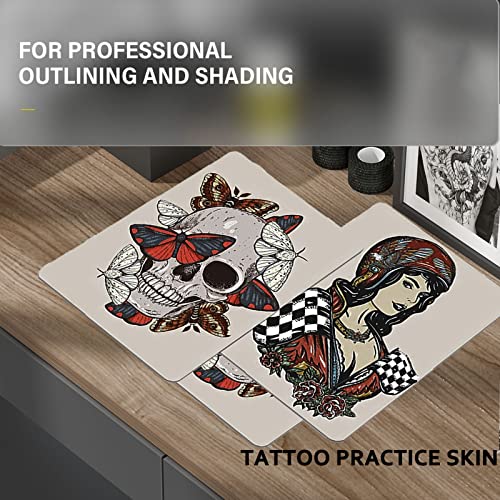 Кожа за практикуване на татуировки SOTICA с Трансферной хартия, 40ШТ Фалшива кожа за татуировки и Калка за татуировки,