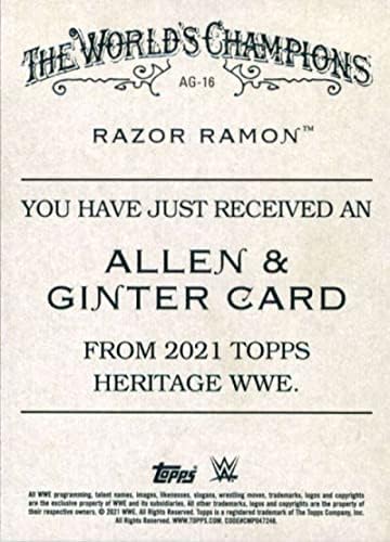 2021 Топпс Наследство WWE Алън и Гинтер AG-Търговска картичка 16 Razor Ramon Борба Trading Card