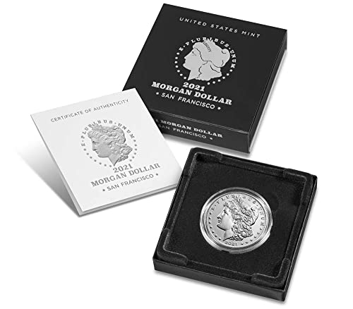 Монетен двор на Сан Франциско 2021 г. Сребърен долар Морган 1 долар на САЩ 2021 година 1 долар на Монетния двор