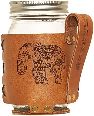 Oowee Products | Титуляр за масоните Elephant Regular Mouth Mason / С ръкав | Само с ръкав|, Подходящи за банки