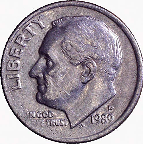 1989 Rv Десет цента Рузвелт 10 цента е Много Добре