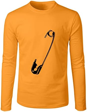 Есенни мъжки тениски ZDDO с дълъг ръкав, базова тениска с графичен принтом, дебнещ вечерни Ежедневни спортни тениски с кръгло