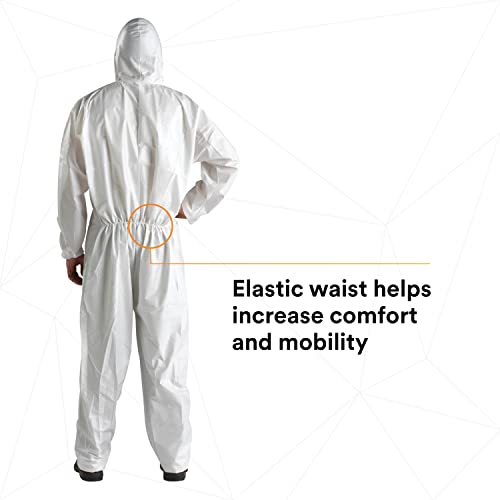 Комплект за еднократна употреба, защитни костюми 3M, Опаковки от 25 на Костюми, Антистатик защита, Голям размер с предпазни