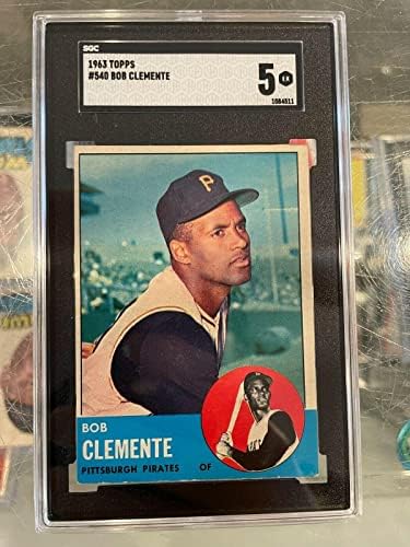 1963 Бейзболна картичка Topps 540 Роберто Боб Клементе Pittsburgh Pirates Sgc 5 Бейзболни картички с надпис Ex - Slabbed