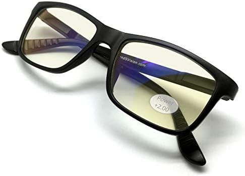 Очила за четене J + S Vision със синьо осветление - Филтрира 90% высокоэнергетического синя светлина, защита от uv,