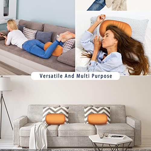 Focustree Squish Bean Bed Microbead Възглавници-Ролкови Тръба Възглавници За тялото Гладка Хладна На Допир Плат За подкрепа