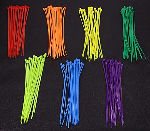 Мини-Кънкьор 140шт 6 Многоцветни Многофункционална найлонови връзки, с цип (7 цвята)