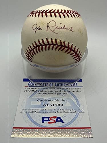 Джим Ривера Уайт Сокс Атлетикс Подписа Автограф Официален Представител на MLB Бейзбол PSA DNA - Бейзболни топки С Автографи