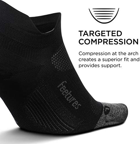Feetures Elite Ultra Light No Show Tab Обикновена чорапи за бягане за мъже и жени, Спортни Компресия чорапи,