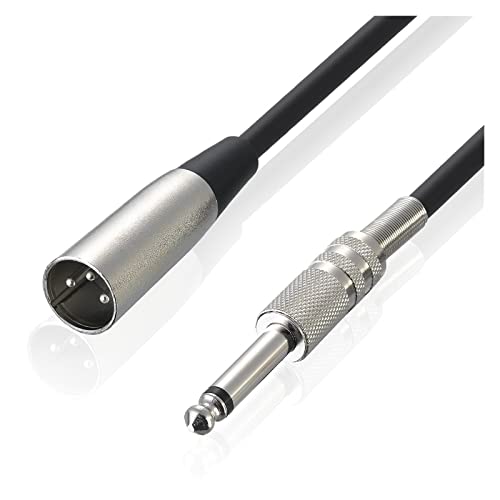 3Pin XLR Съединители за 1/4 6,35 мм Жак Микрофон аудио кабел Фолио + 1,8 м Сплетен от 3 m, 5 m и 10 m (Размер: 1,8