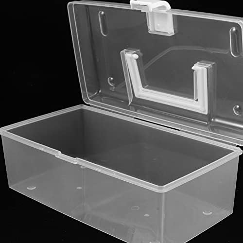 Zerodeko Пластмасова Кутия 2 бр. Прозрачна Кутия За Съхранение на Контейнера За Организиране на Грим Семеен Контейнер