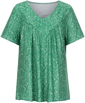 Ризи с Флорални Принтом TUNUSKAT за Жени, Мода 2023, Елегантни Блузи на копчета с V-образно деколте, Летни Ежедневни Блузи