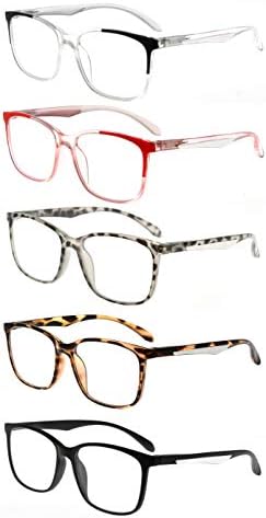 Eyekepper 5 Опаковъчни Очила За четене Дамски Очила За четене в Големи Рамки за Мъже + 2.00