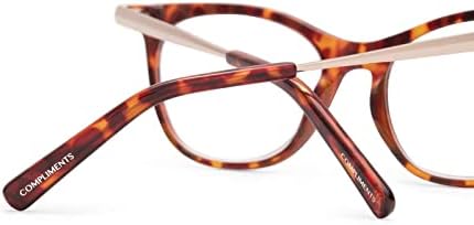 Четци DIFF Eyewear - Darcy - Дизайнерски Очила за четене Cat Eye Blue, Блокер Светлина, за жени
