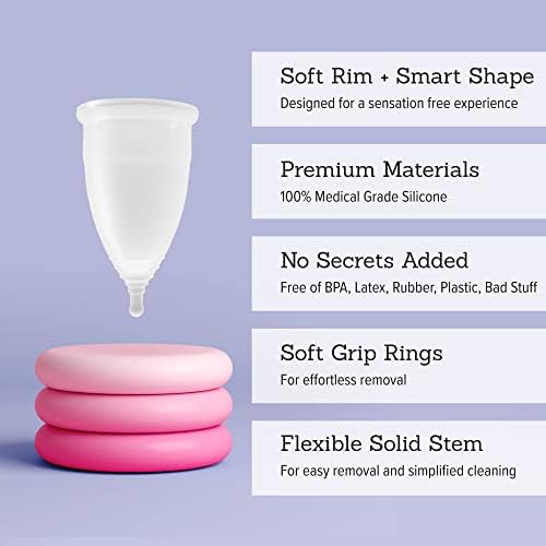 Менструална чаша UltuCup - Сверхмягкая и гъвкава - медицински силикон -Не съдържа BPA - Носен до 12 часа - Произведено