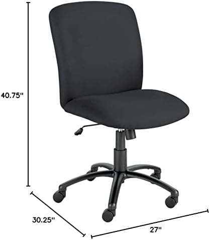 Продукти Safco: Голямо и високо въртящо се работно стол с висока облегалка, регулируема на височина и движещ база,