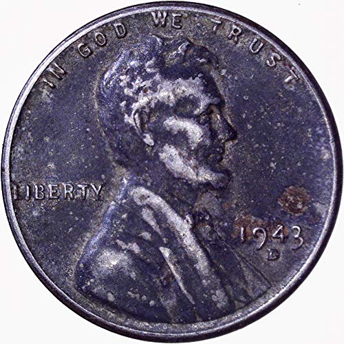 1943-Та стоманена Линкълн пшеничен цент 1C много добър