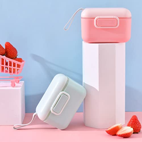 Toyvian Преносим Контейнер-Опаковка на сухо мляко за бебешка храна с Лъжичка, Кутия, Опаковка на млечни Смеси, Кутия за детско