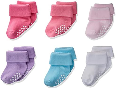 Чорапи Джефрис, Детски Нескользящие Маншет със завъртане, 6 Чифта В опаковка, Ежедневни Чорапи