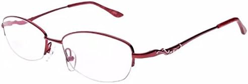 Jcerki Женски Метални Червени Очила за четене в полукадровой рамки 4,25 Силни Страни Дамски Модни Очила За четене