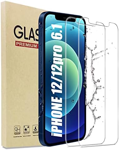 Защитно фолио Lenyes 2-Pack за мобилен телефон Apple iPhone 12 Pro от Обикновените закалено стъкло 6,1 инча