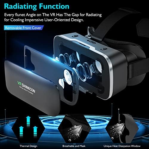 Очила за виртуална реалност SHINECON VR Headset Glasses[Blu-ray] Висококачествена версия на Мобилните 3D шлем