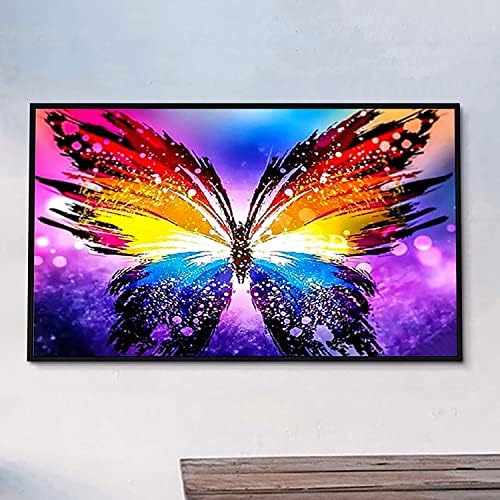 ZGmaxCL 5D Диамантена Живопис Комплекти САМ за Начинаещи Възрастни Пълна Тренировка Цветна Пеперуда Кристал Голям