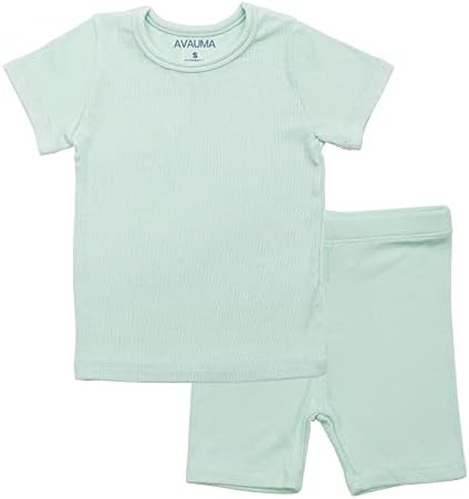 AVAUMA/Пижамный Комплект за Малки Момчета и Момичета, Облегающая Облекло за сън, Рубчик за Деца, Пижами за Ежедневието