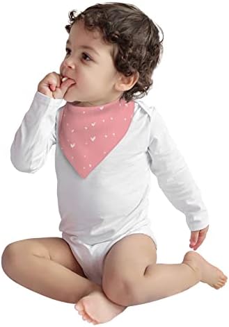 Augenstern Памучни Бебешки Лигавници Розово Сърце Любов За Момичета, Детски Кърпа Лигавници За Никнене На Млечни