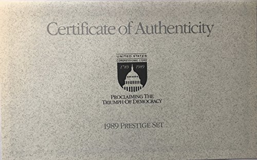 Набор от Prestige Proof 1989 г., освобождаване от САЩ Идва в оригиналната опаковка за предпазване от мента САЩ