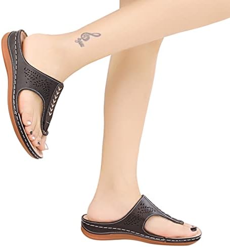 USYFAKGH / дамски сандали-чехли; лятна удобни обувки за танкетке; плажни дишащи сандали-пързалка с отворени пръсти