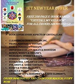 Заредена с Дъгата Лунен камък Меркаба 2-инчов голяма Звезда Джет International Spiritual Divine India A ++ Crystal Therapy